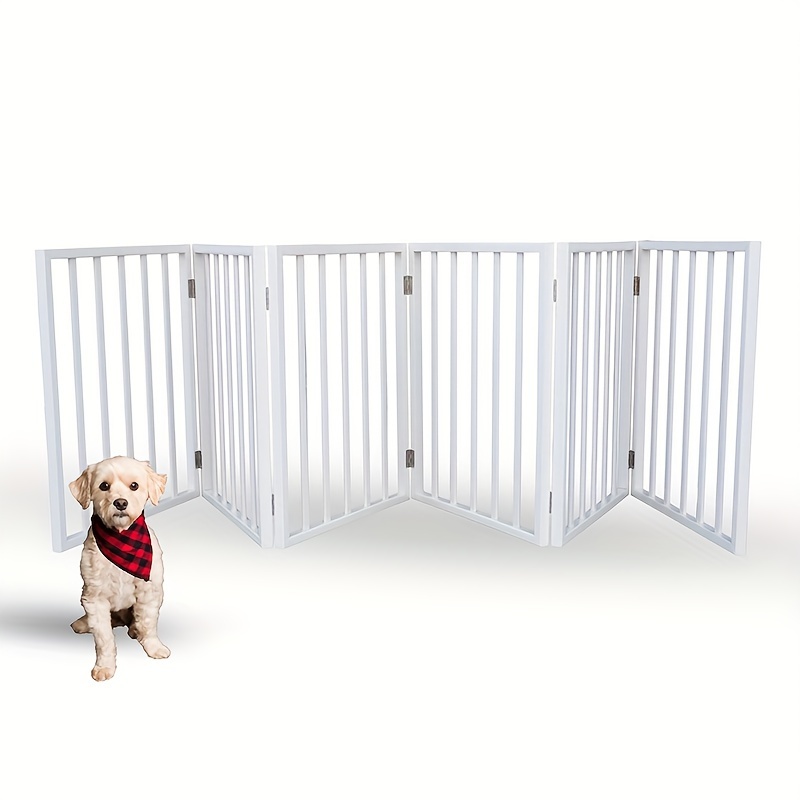 Freestanding Dog Gate, 3 Pannello Pieghevole A Forma Di Z Espandibile  Recinto Metallico Decorativo Per Cani Di Piccola E Media Taglia - Temu Italy