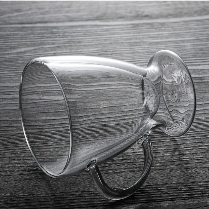 Double Layer Glass Cup With Handle Creative Transparent - Temu