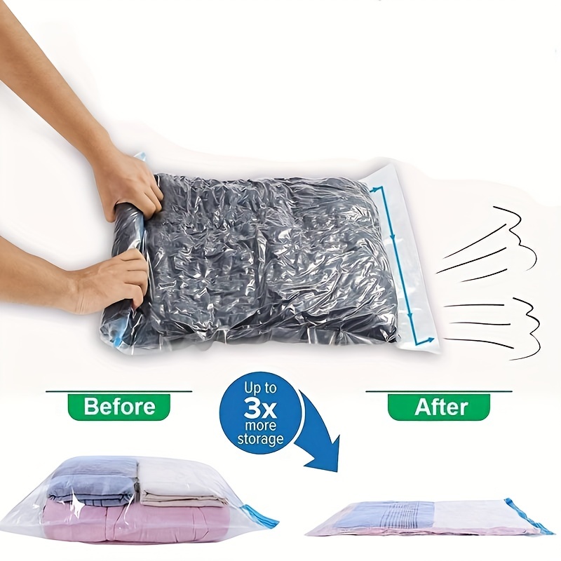 Lightweight Transparent Bag, Portable Clothes Organizer, Dustproof Bag, travel Roll Up Compression Storage Bag - Temu