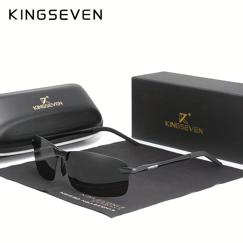 Kingseven Premium Trendy Cool Sunglasses Magnesium Aluminum Frame Rimless  Polarized Sunglasses Men Women Outdoor Sports Party Vacation Travel Driving  Fishing Supplies Photo Props - Jewelry & Accessories - Temu New Zealand