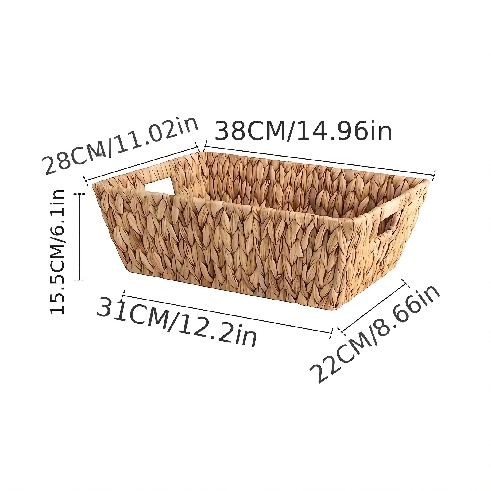 Large Handwoven Basket Rattan Woven Wicker Basket Water - Temu