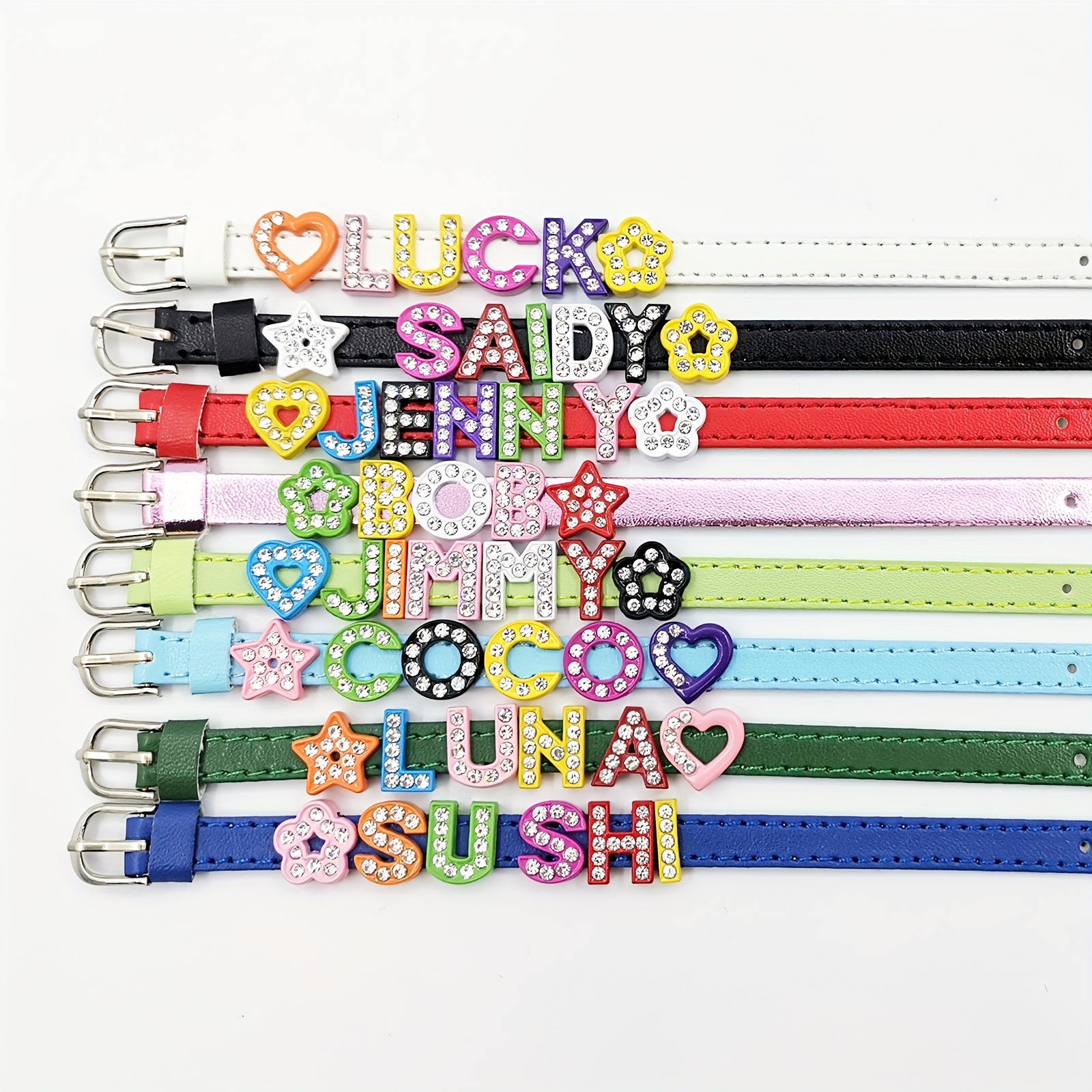 Personalized Pet Memorial Bracelet With Colorful Rhinestone Letters - Temu  Israel