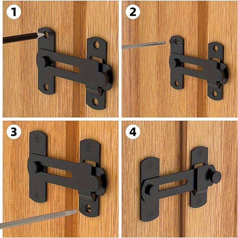 180 Degree Flip Iding Barn Door Lock For Privacy - Safe Barn Door, Locks