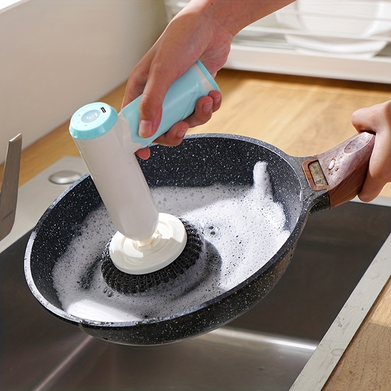 Electric Spin Scrubber Handheld Kitchen Household - Temu