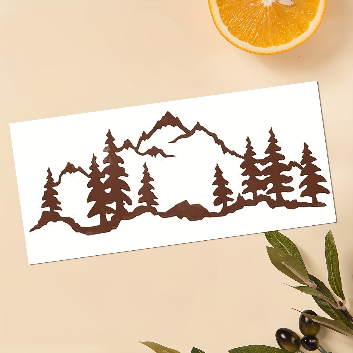 Diy Trees And Mountain Scenery Die Cuts For Card Making - Temu