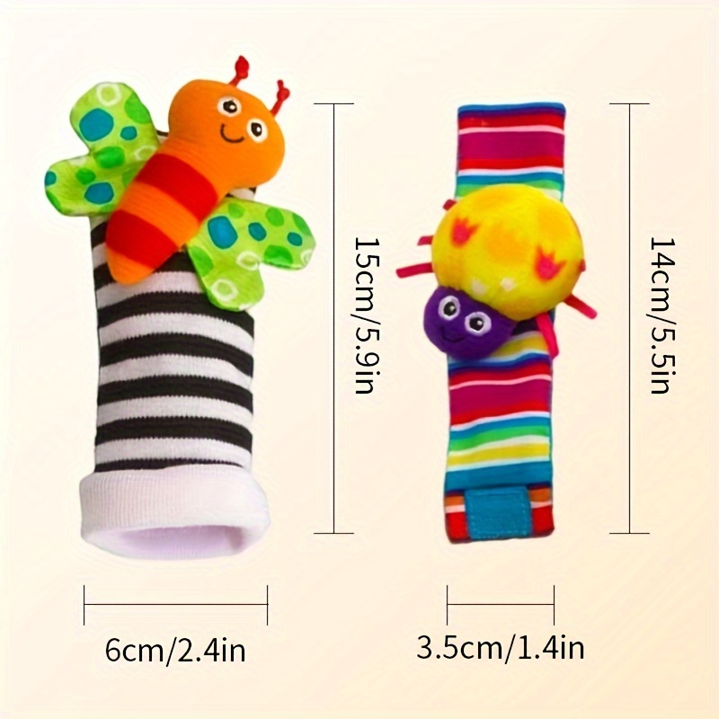 Cute Baby Socks Rattles Soft Plush Stuffed Toys Learning - Temu Canada