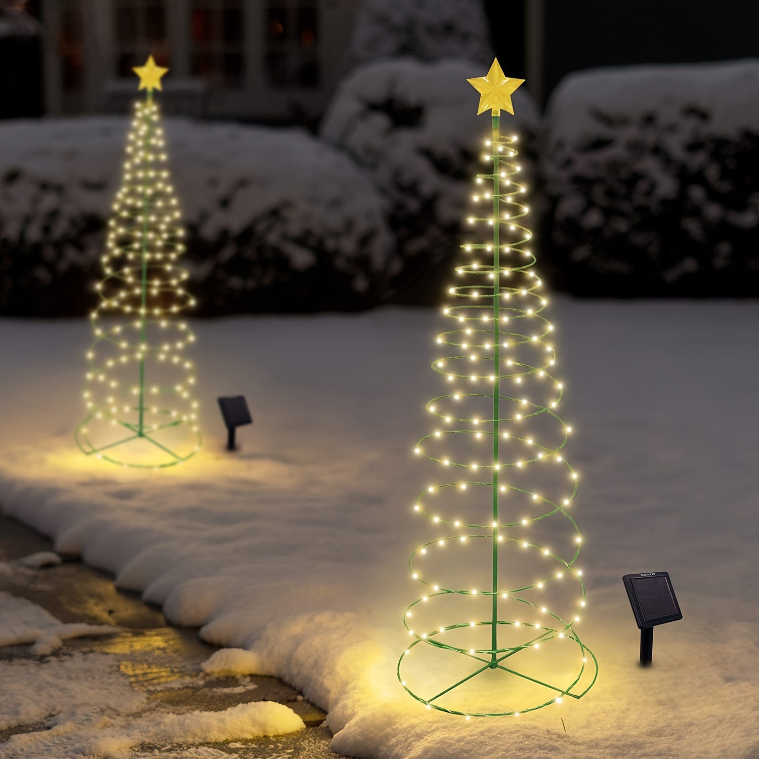 1pc led christmas tree outdoor solar ground plug lights waterproof christmas courtyard lights new year holiday outdoor garden decoration lawn light details 1