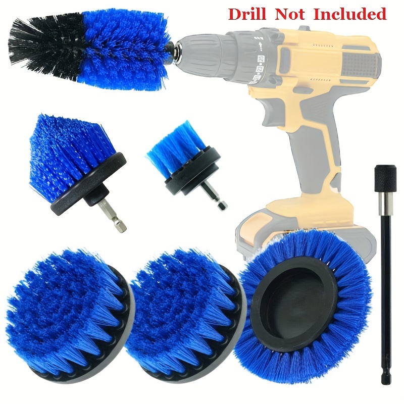 Electric Drill Brushes, Drill Brush Set: Power Scrub Away Grime And Dirt  From Floors, Tubs, Showers, Tiles, And More! - Temu