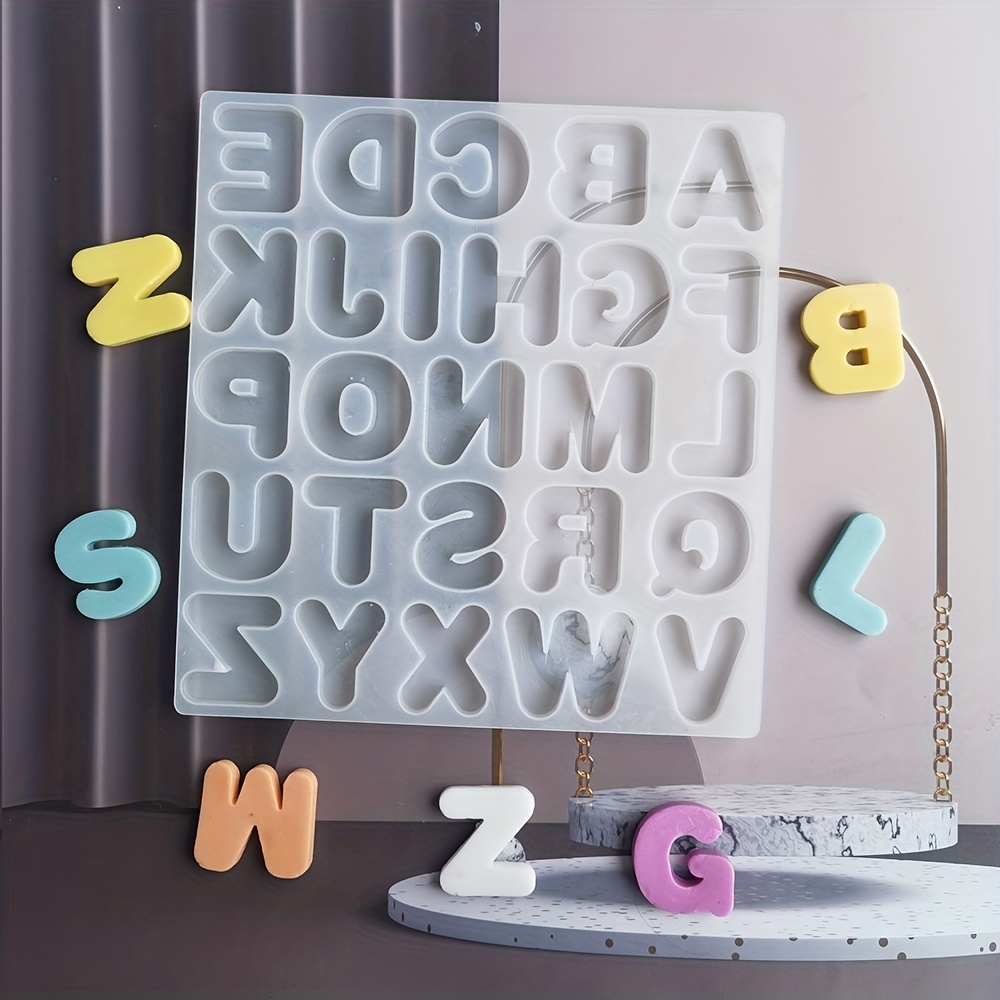 Alphabet Chocolate Mold 3d Silicone Mold Uppercase Letters - Temu