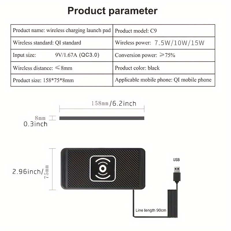 Schnellladende Auto wireless ladepad Iphone 14/13/12 - Temu Germany