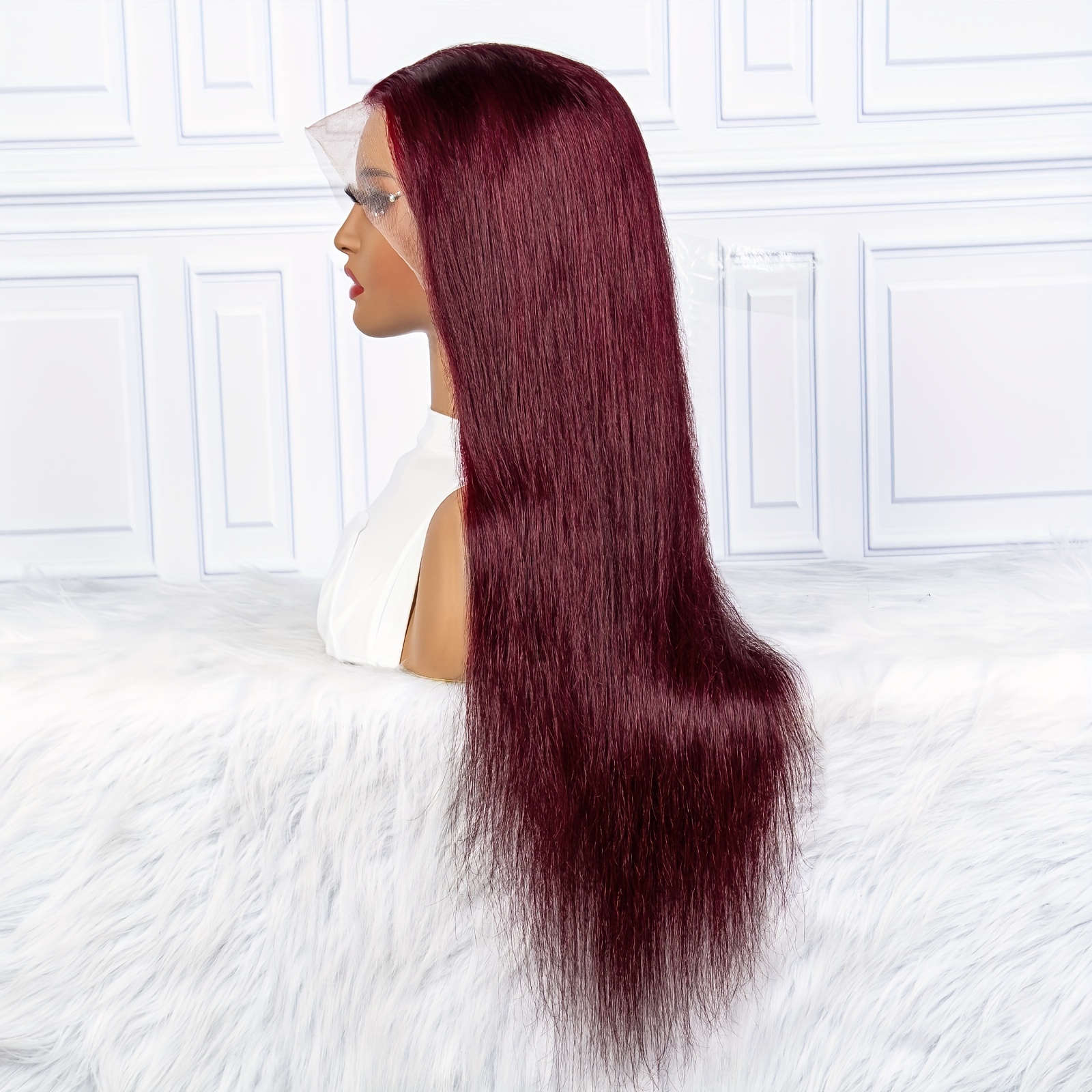 Natural red clearance human hair wigs