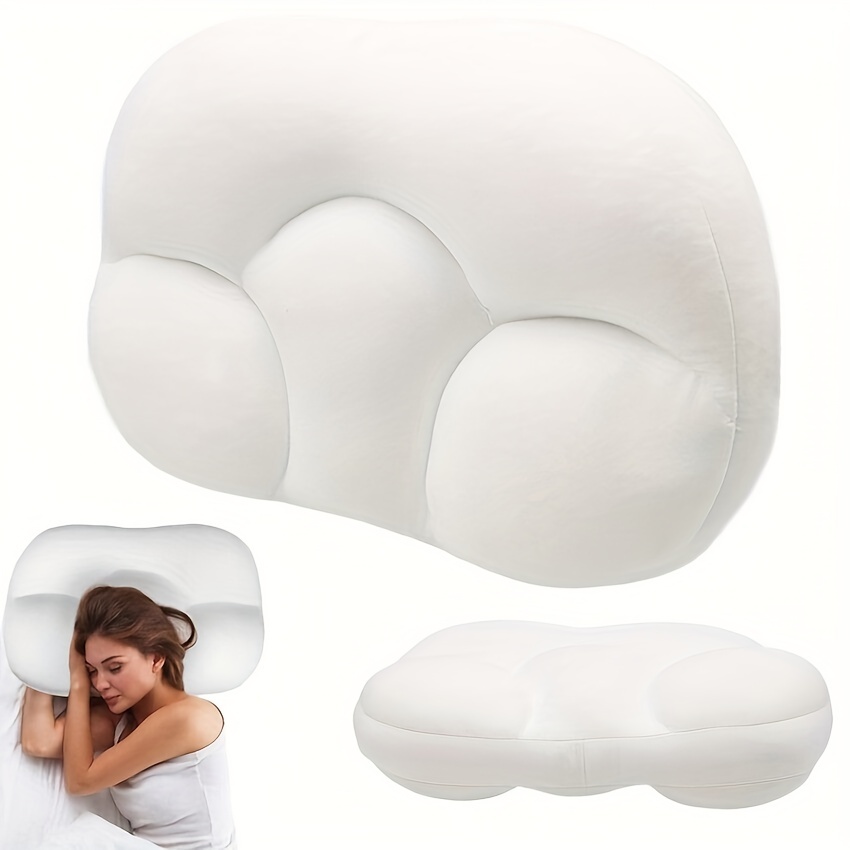 

1pc All-round Sleeping Pillow, Soft Foam Bed Pillow Nursing Pillow 3d Ergonomic Sleeping Egg Shaped Pillows