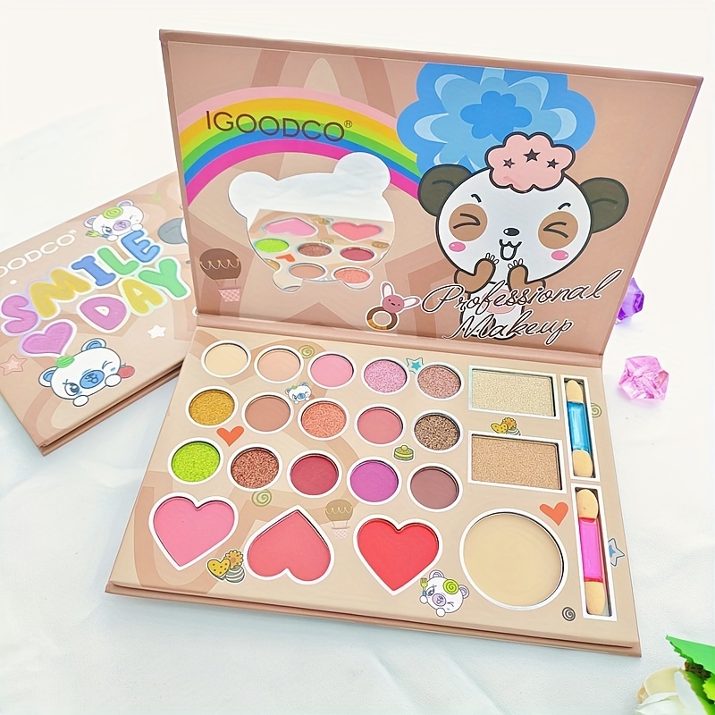 Lovely Bear 21 Colors Eyeshadow Palette Pearly Glossy Matte - Temu