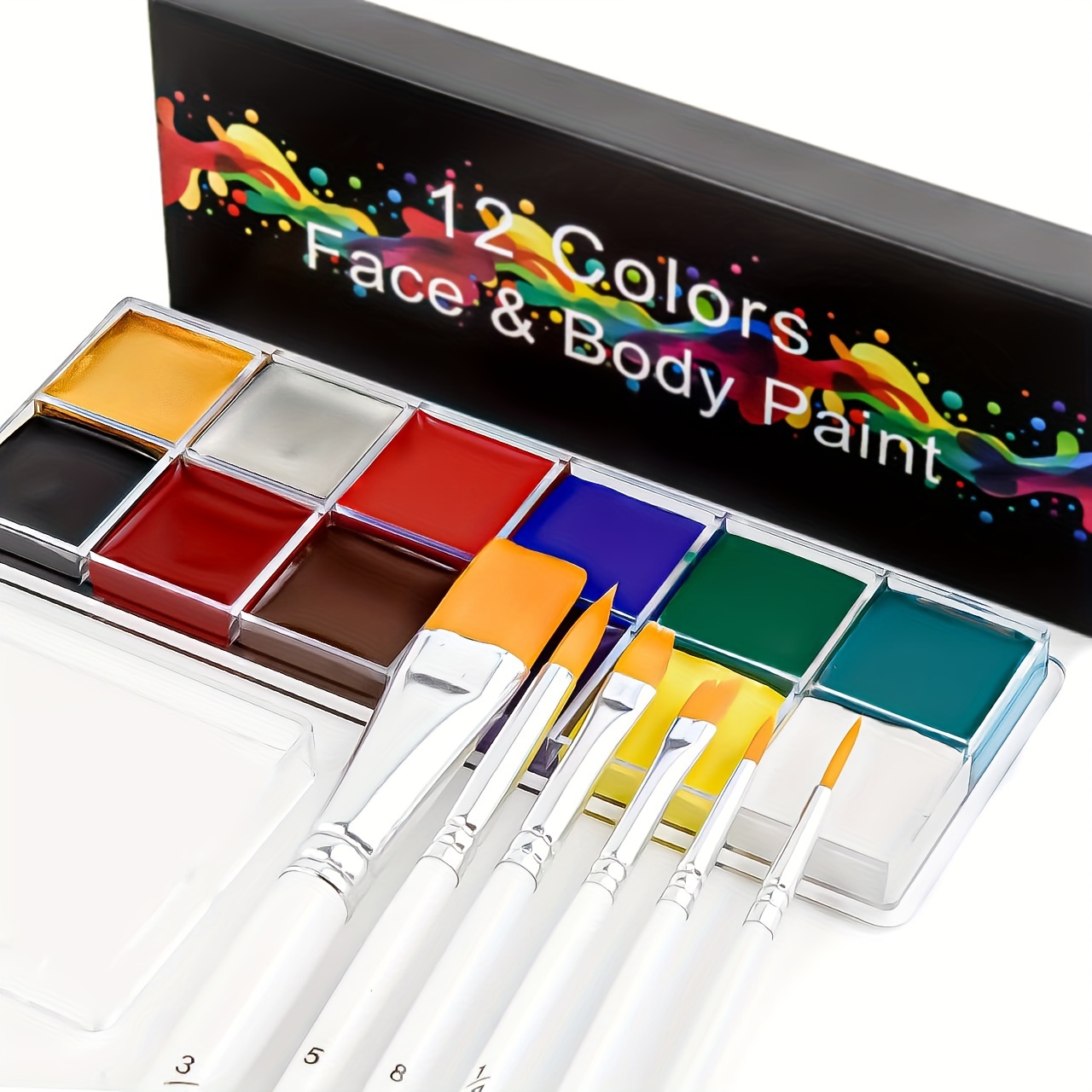 VERONNI 6PCS SFX Makeup Kit 12 Colors Face Body Paint Oil