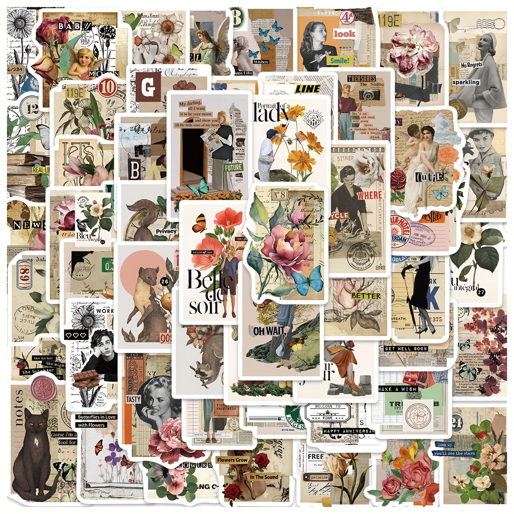 Bless Saying Stickers For Art Junk Journal Planners Collage Album Aesthetic  Decor- Quote Stickers For Journaling- Vintage Scrapbooking Supplies Kit For  Adults Phrase Word Notebook Diy For Art Junk Journal Planners Collage