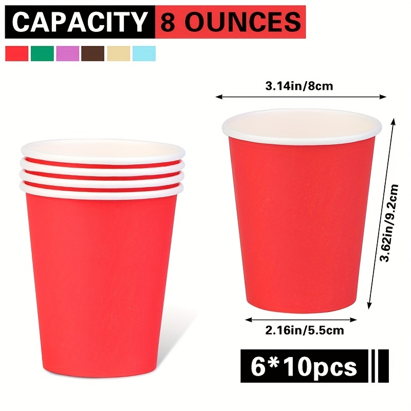 8oz 240ml Red Disposable Party Solo Cups