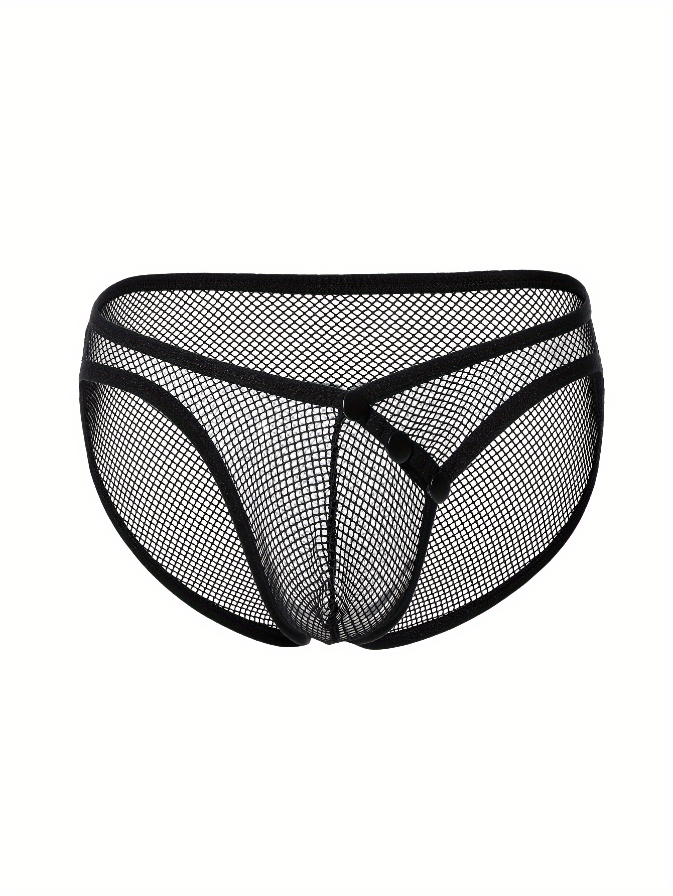 Men's Sexy Mesh See Underwear Low Waist Breathable U Raised - Temu