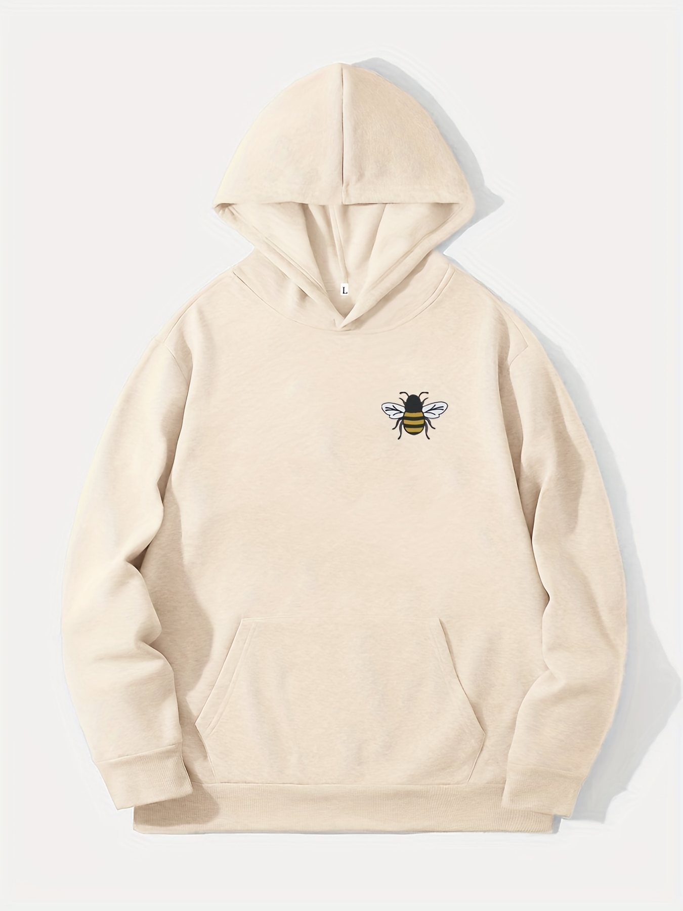 Bee Print Hoodie, Hoodies For Men, Men's Casual Graphic Design