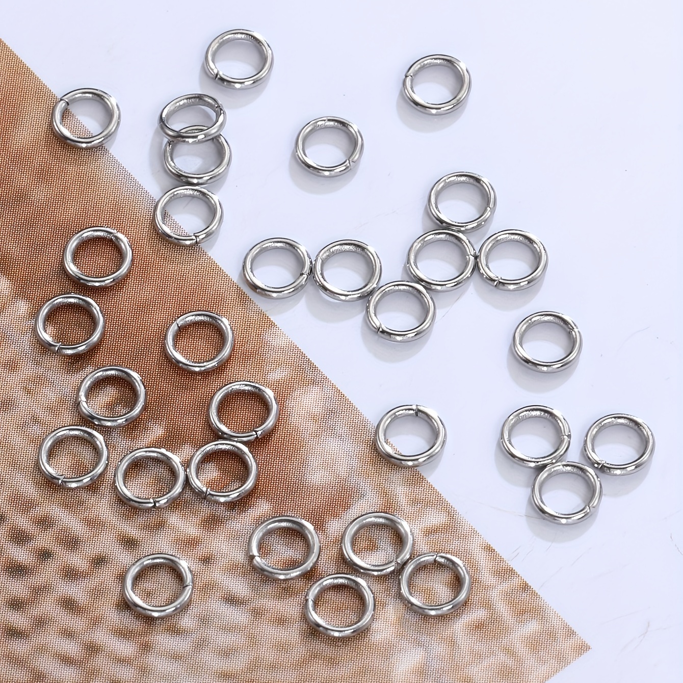 Square Wire Stainless Steel Jump Rings 18 gauge 7/32 ID