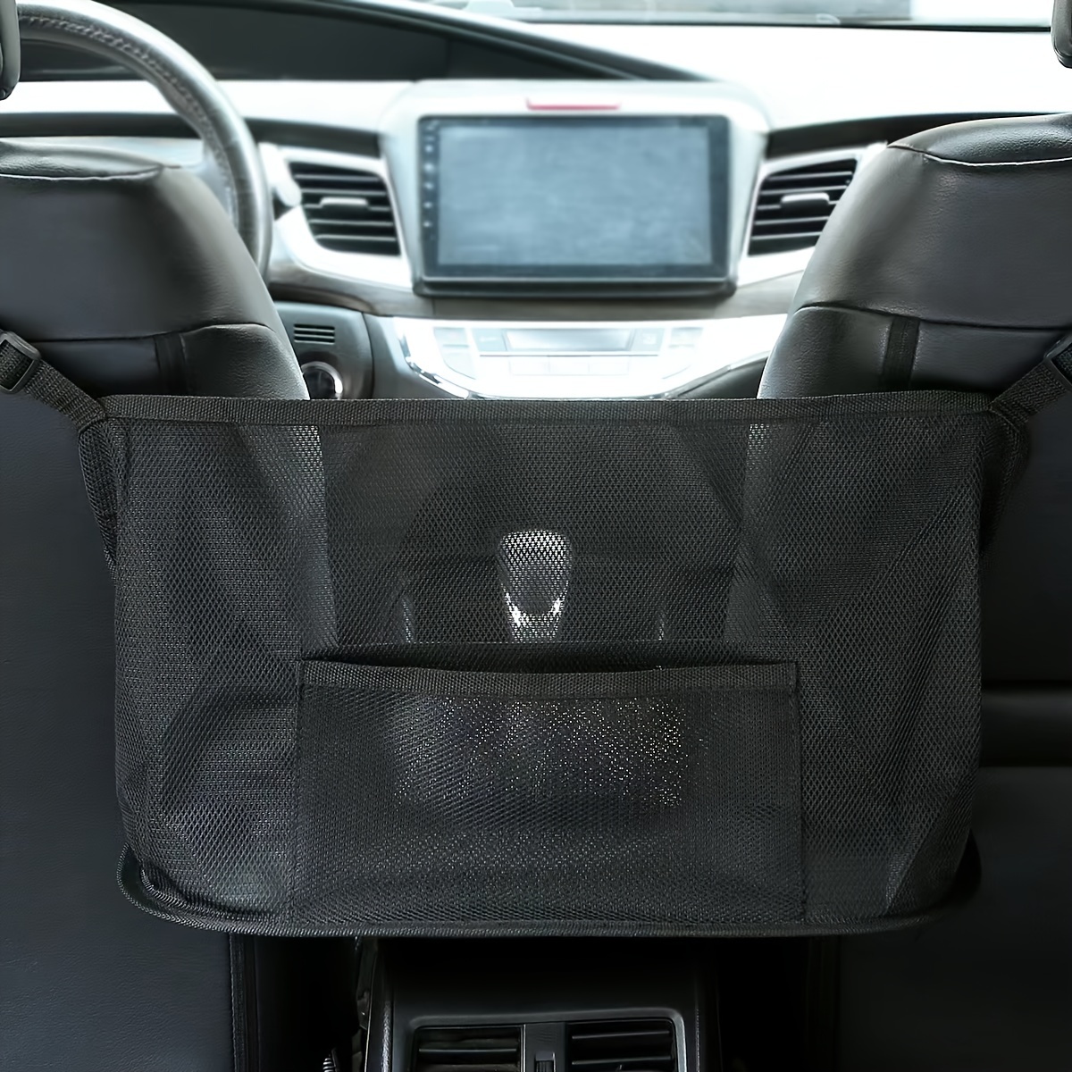 Large Capacity Car Seat Net Pocket Handbag Purse Holder Bag - Temu