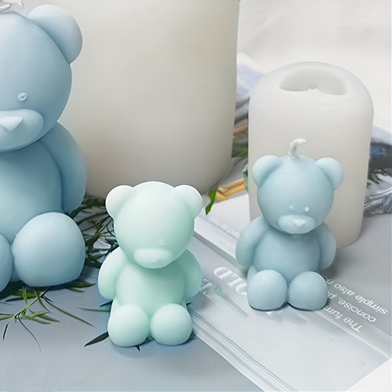 3D Bear Candle Silicone Mold-cute Bear Candle Mold-cartoon Bear