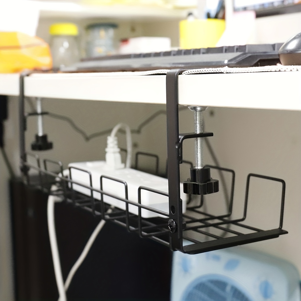 Under Desk Cable Storage Rack Wire Management Cable - Temu