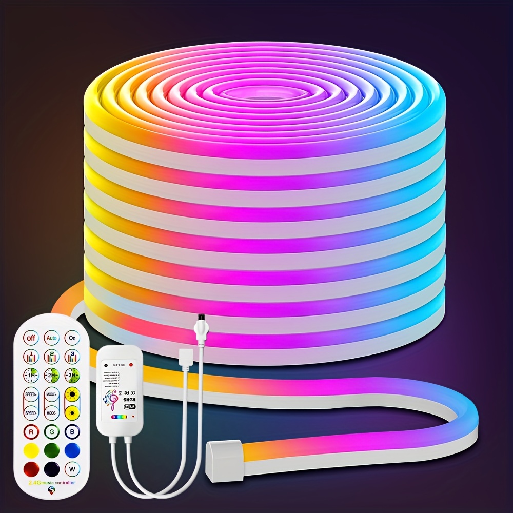 Led Neon Rope Lights 108led Control App/remote Flexible - Temu