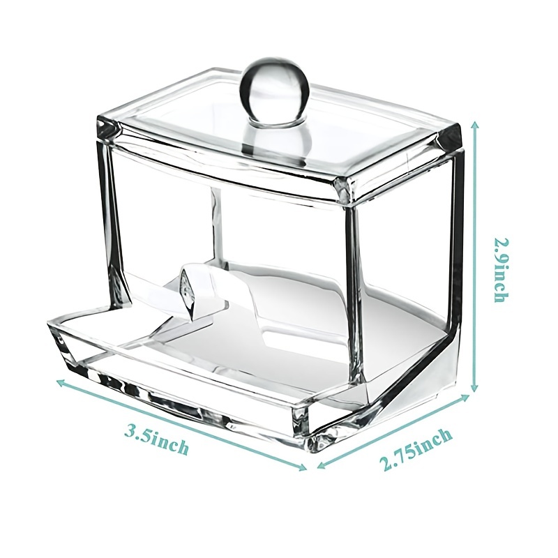 Clear Cotton Swab Holder Cotton Swab Dispenser Bathroom Temu