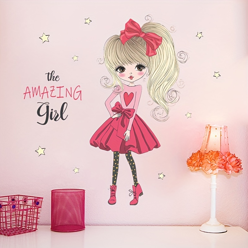 Sticker mural Jolie petite fille 