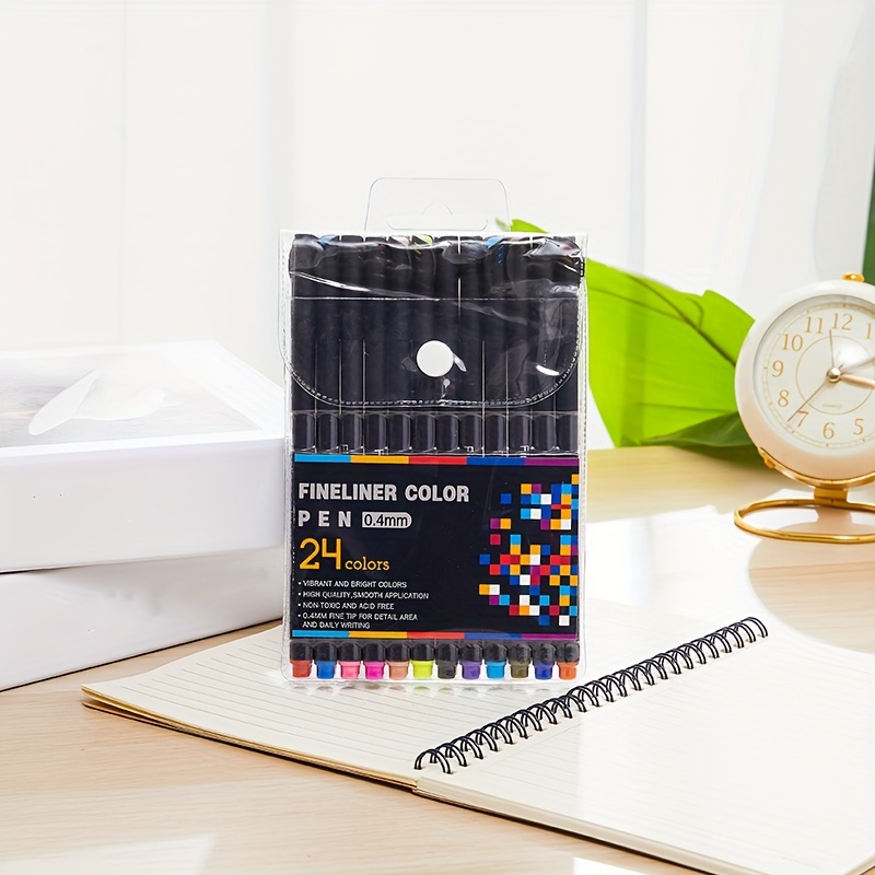 24 Fineliner Pens Color Fineliners Set Markers