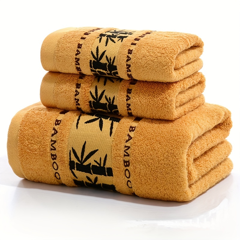 Bamboo Fiber Towel Set Contains 1 Bath Towel 2 Hand Towel Temu