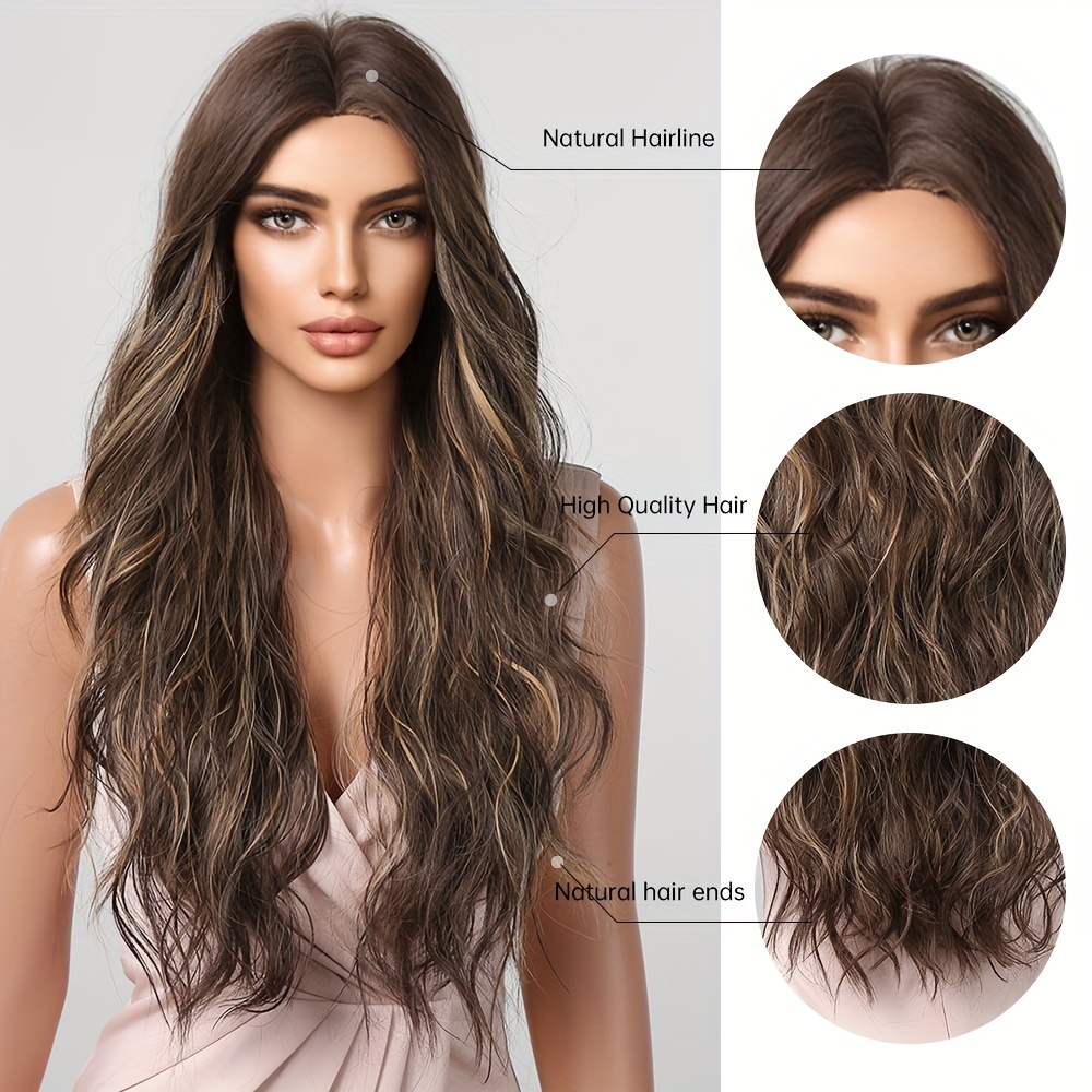 Butterfly Haircut Highlight Color Long Wavy Curly Wigs - Temu Canada