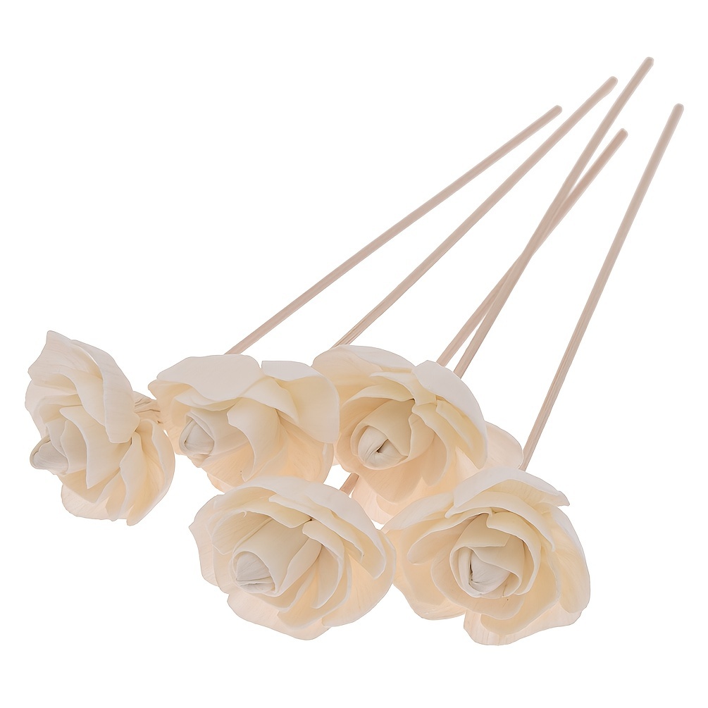 White Peony Wood Rattan Reed Essential Oil Diffuser Sticks - Temu