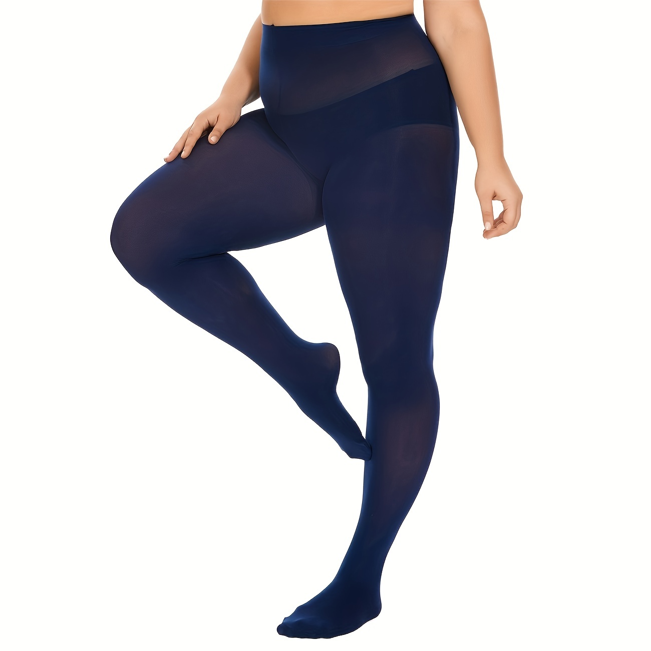 plus size opaque microfiber tights solid queen size tights Temu United Kingdom