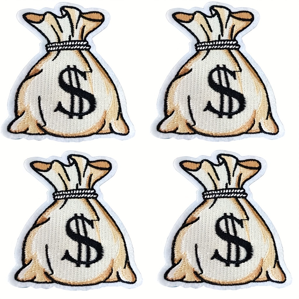 Embroidered Money Bag Patches Diy Clothing Decoration For - Temu