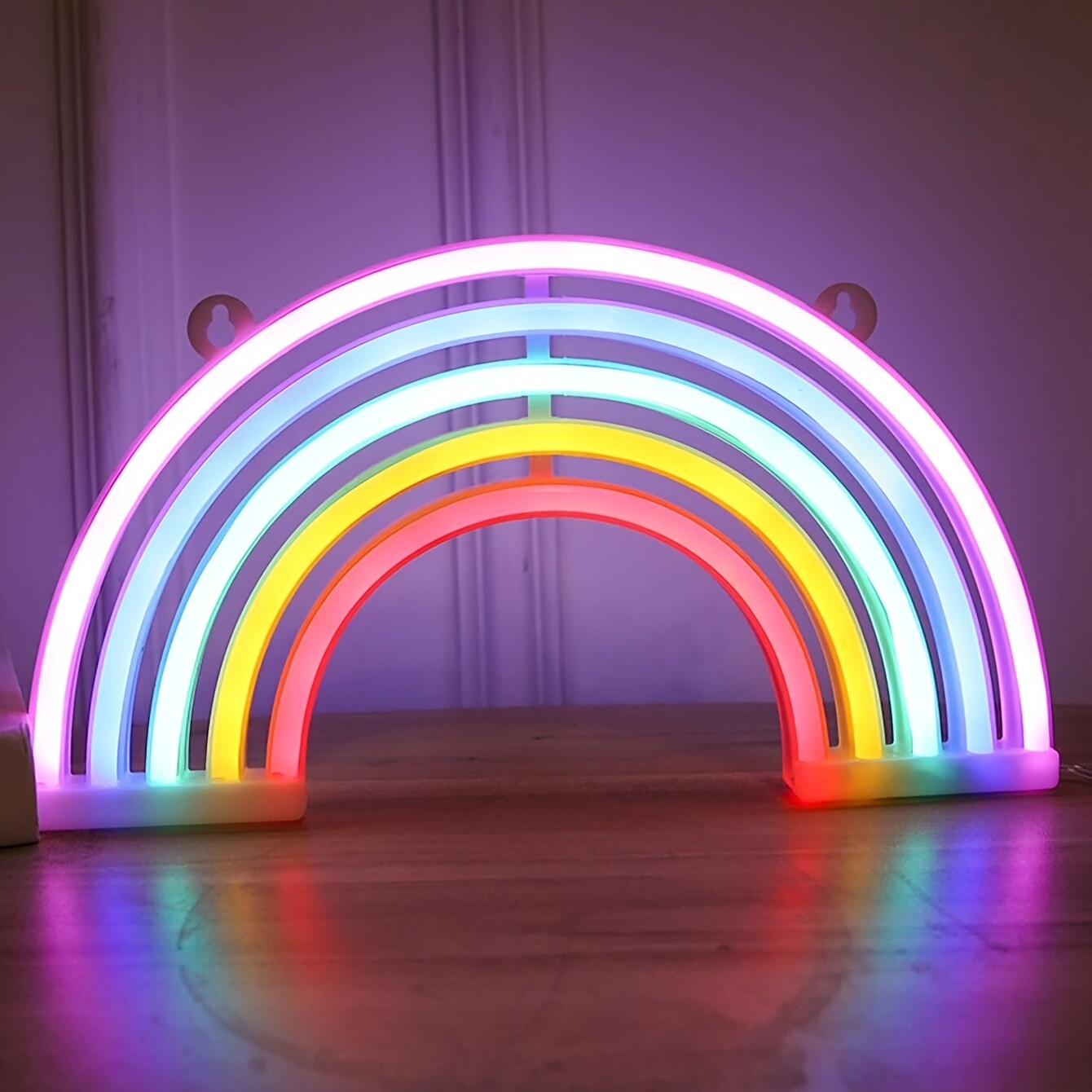 1pc LED Neon Sign Rainbow 5V USB Or AA Batteries Power Supply Neon Light For Bedroom Wedding Birthday Party Game Room Home Wall Decor batteries Not Included