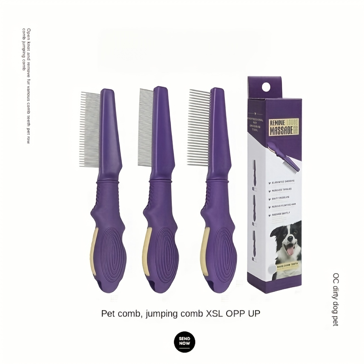 Broom Hair Removal Comb, Broom Cleaning Tool With Handle And Hanging Hole Blue For Broom Bristles And Bedroom And Bathroom Drains