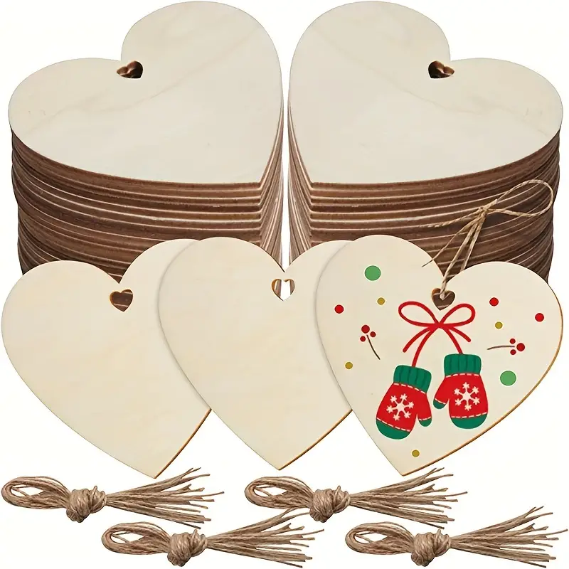Wooden Hearts for Craft Projects, Rustic Heart Shapes Crafting