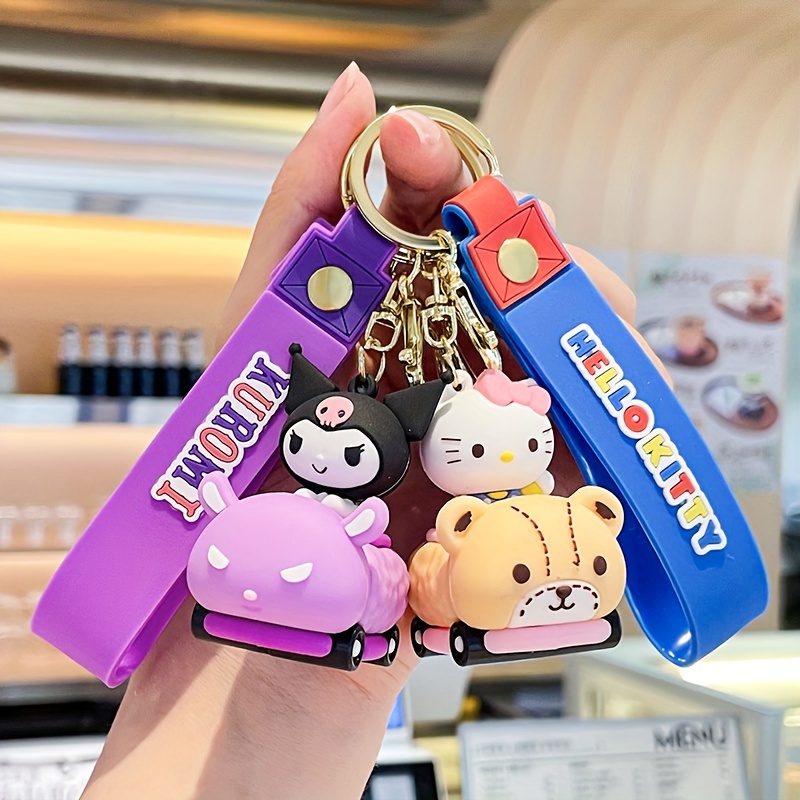 Sanurgente-Porte-clés pendentif Hello Kitty Melody, porte-clés Anime Kawaii  Kuromi Cinnamoroll, accessoires de sac
