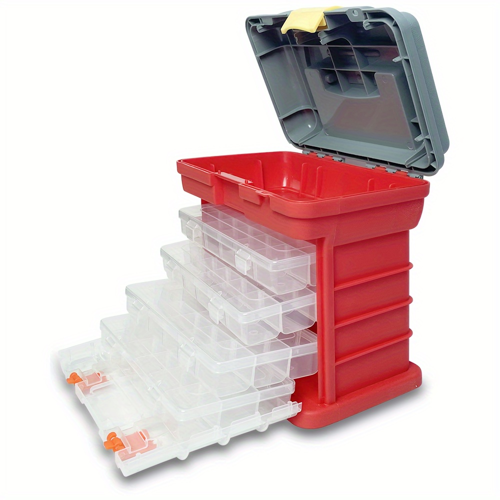 Portable Storage Box Buckle Lid Handles Tool Storage Basket - Temu