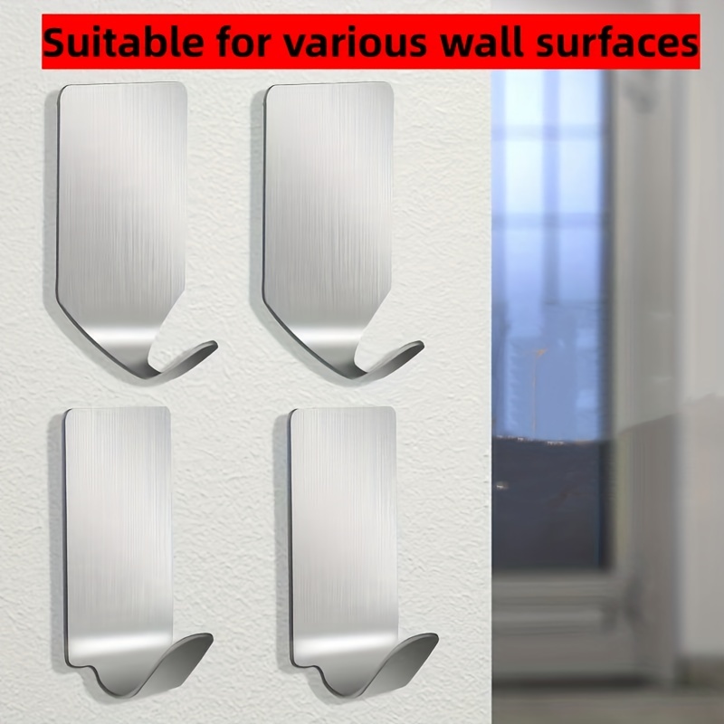 Adhesive Hooks Heavy Duty Wall Hooks Waterproof Stainless - Temu