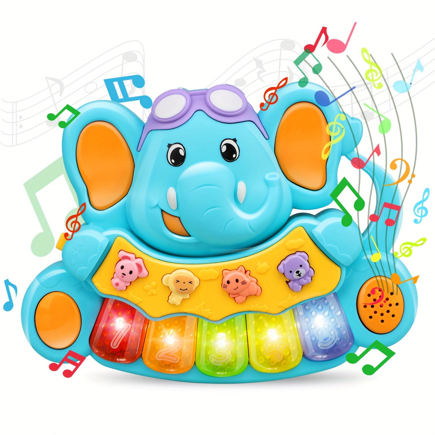 Juguete De Piano Para Bebé Juguetes Musicales De Elefante - Temu