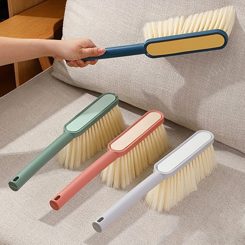 1pc Bed Sweeping Brush, Sofa Carpet Cleaning Brush, Long Handled Soft  Bristle Brush, Bedroom Sheet Cleaning Sweeping Tool, 14.76in