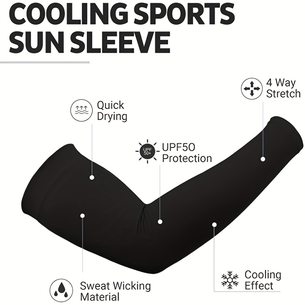 OutdoorEssentials UV Sun Protection Arm Sleeves - Cooling Compression Arm  Sleeve - Sports & UV Arm Sleeves for Men & Women