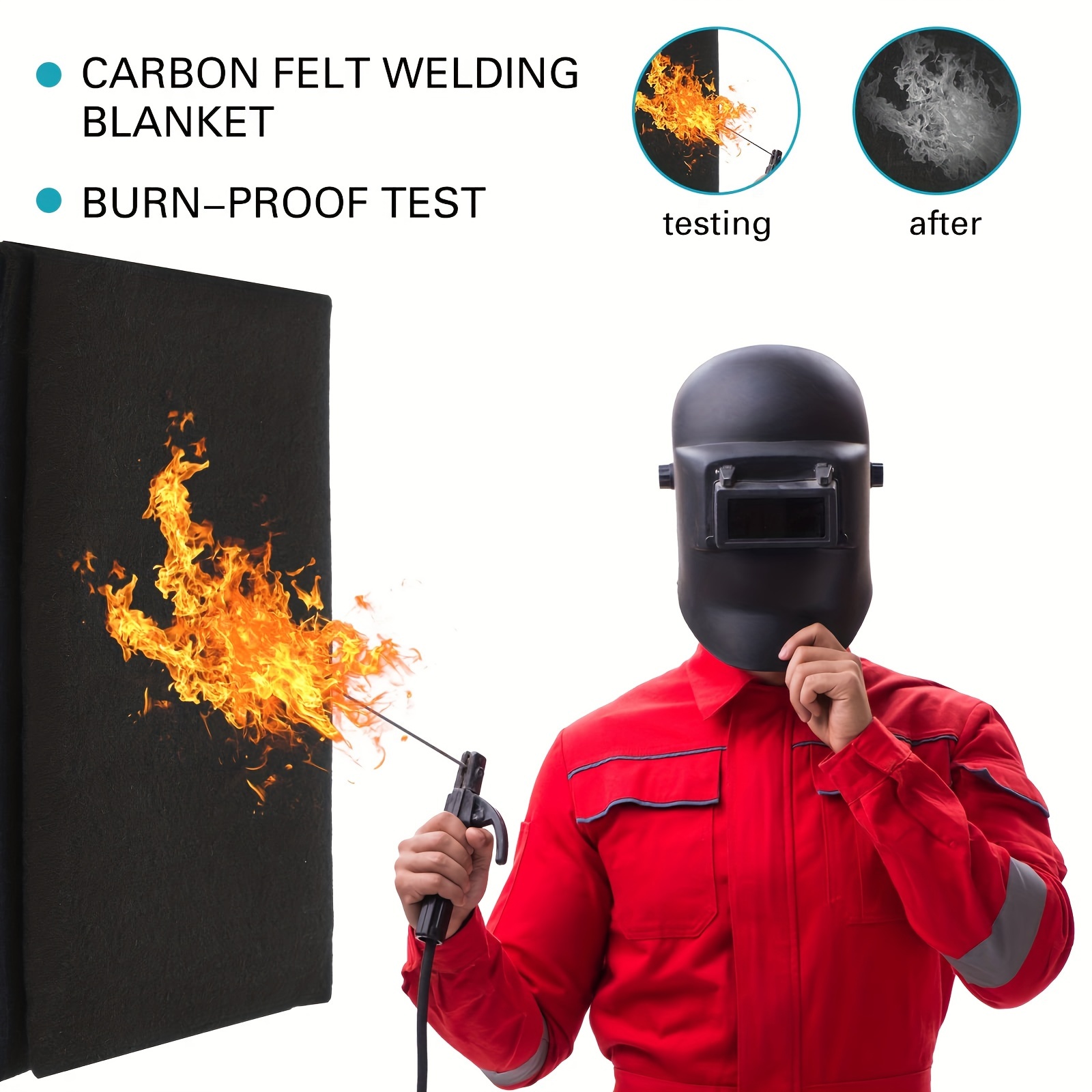 300*200mm Carbon Fiber Graphite Felt Torch Shield Pack Protective Sheet  Welding Protective Blanket – the best products in the Joom Geek online store