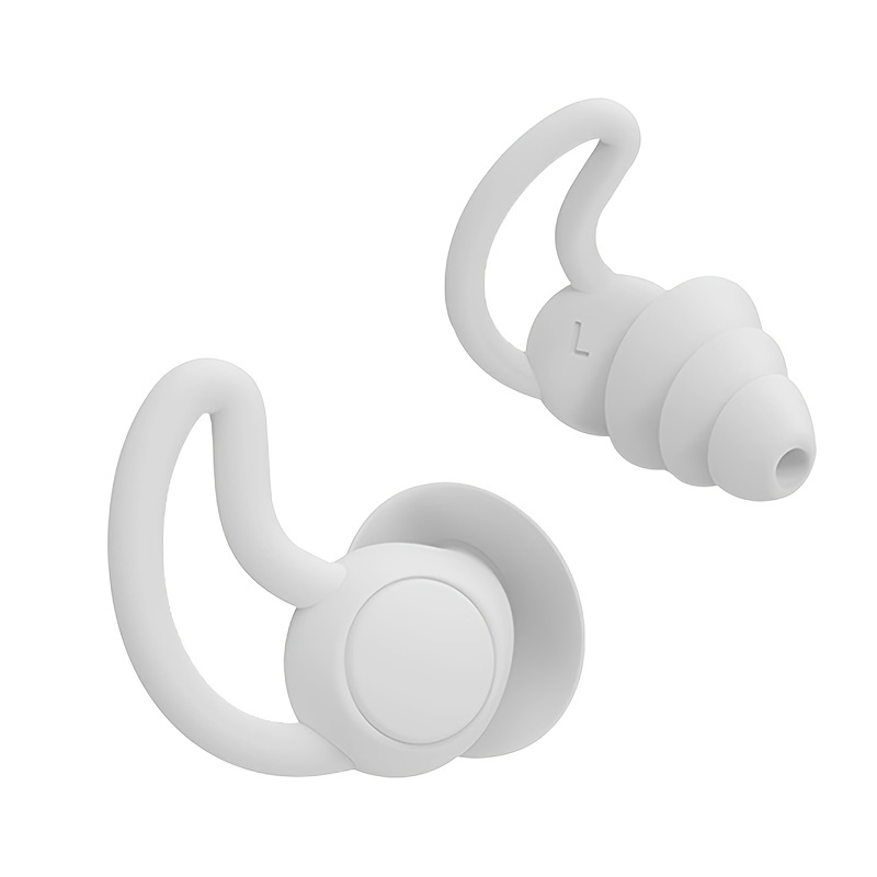  Tapones para los oídos de silicona con cancelación de ruido, tapones  para los oídos impermeables reutilizables para dormir, 12 unidades : Salud  y Hogar