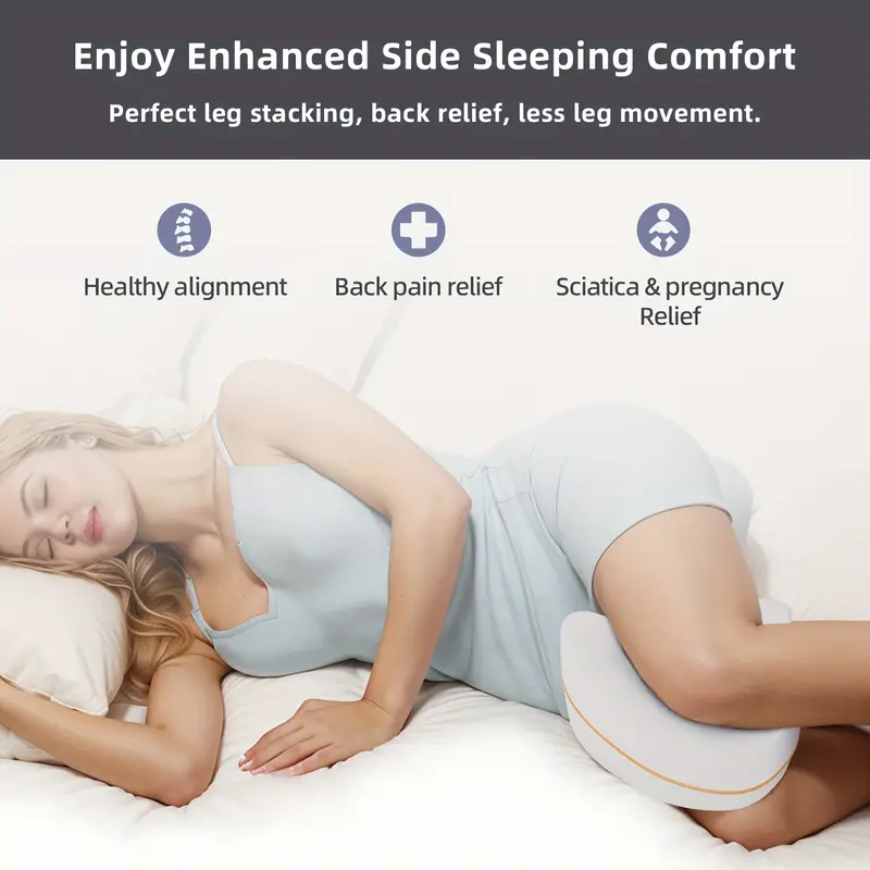 Ice Silk Fabric Legacy Leg & Knee Pillow For Side Sleepers - Standard  Orthopedic Wedge Leg Pillow For Sleeping And Hip & Lower Back Relax, Grey -  Temu