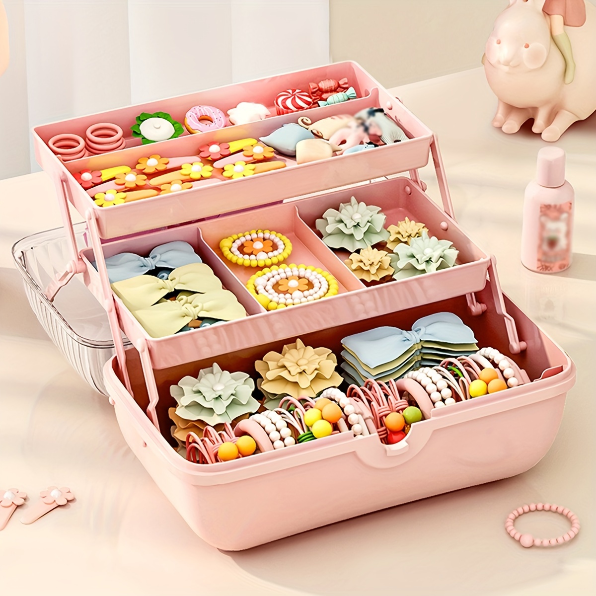 Sturdy Hair Tie Organizer Good Sealing Small Jewelry Crafts Small Items  Holder Container Compact Hair Tie Container Travel Use - AliExpress