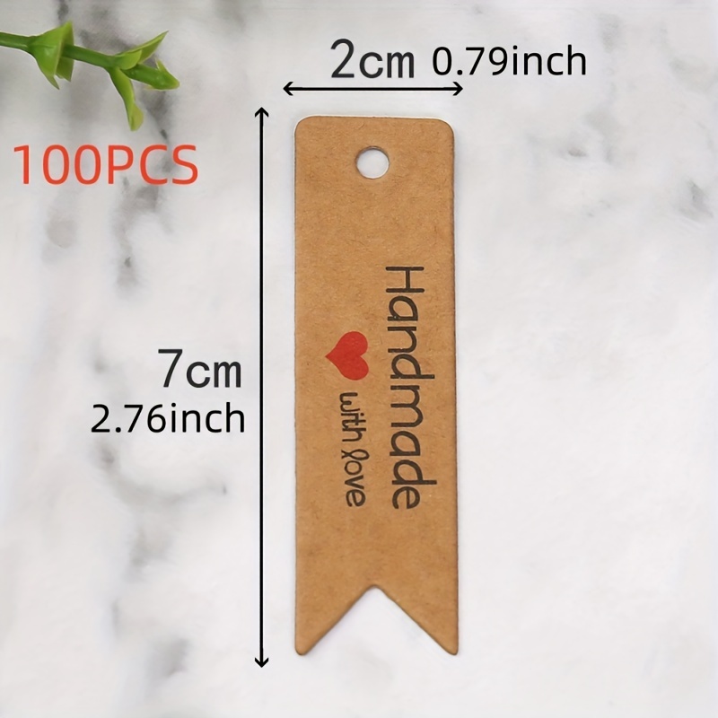 Letter Kraft Paper Tags Gift Wrap Tags Brown White Rectangle - Temu