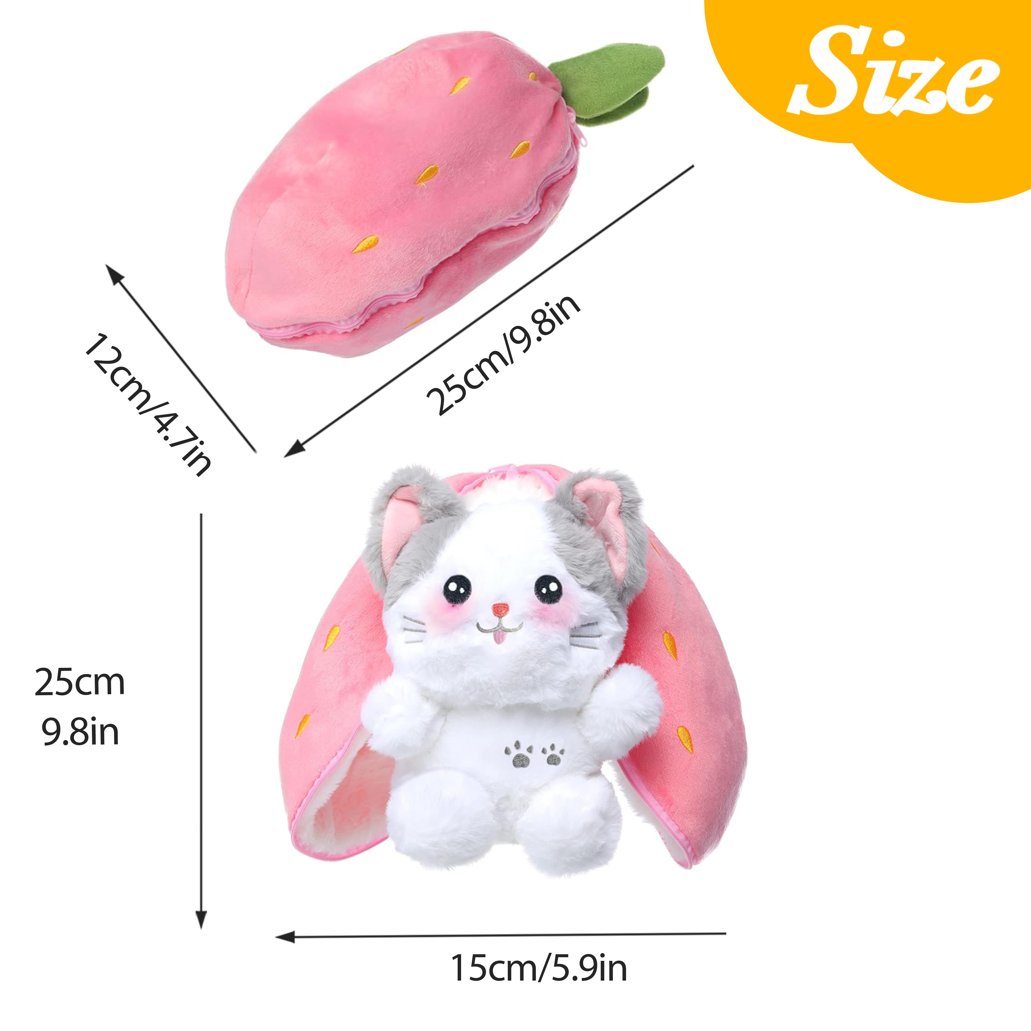 Hello Kitty Stuffed Plush Toy 9.8 25cm Fruit Peach